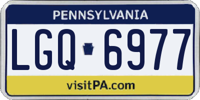 PA license plate LGQ6977