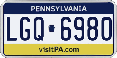 PA license plate LGQ6980