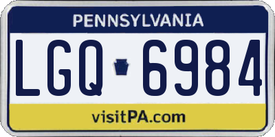 PA license plate LGQ6984