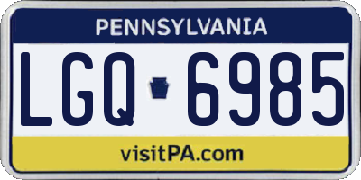 PA license plate LGQ6985