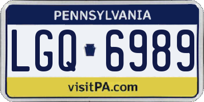 PA license plate LGQ6989