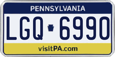 PA license plate LGQ6990