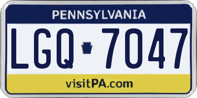 PA license plate LGQ7047
