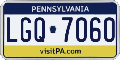 PA license plate LGQ7060