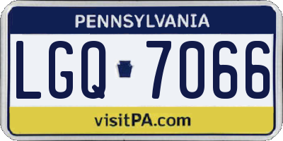 PA license plate LGQ7066