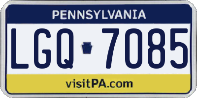 PA license plate LGQ7085