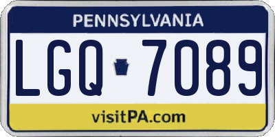 PA license plate LGQ7089