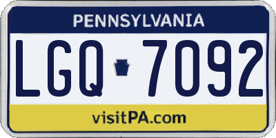 PA license plate LGQ7092