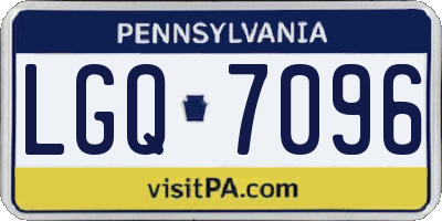 PA license plate LGQ7096