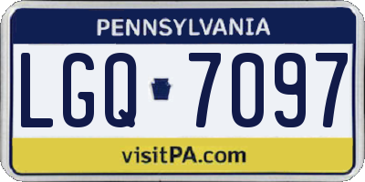 PA license plate LGQ7097