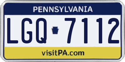 PA license plate LGQ7112