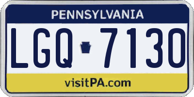 PA license plate LGQ7130