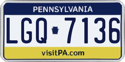 PA license plate LGQ7136