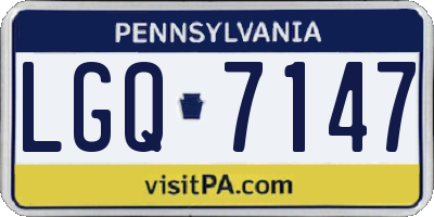 PA license plate LGQ7147