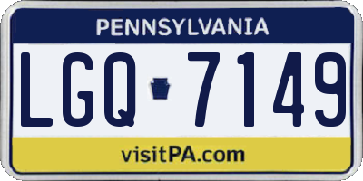 PA license plate LGQ7149