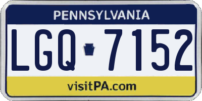 PA license plate LGQ7152