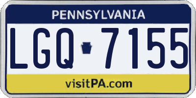 PA license plate LGQ7155