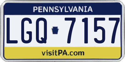 PA license plate LGQ7157