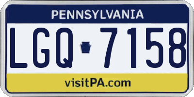PA license plate LGQ7158