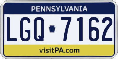 PA license plate LGQ7162