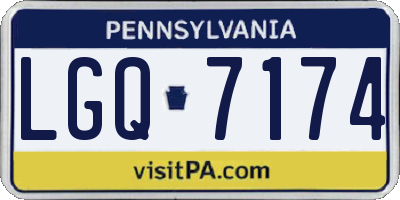 PA license plate LGQ7174