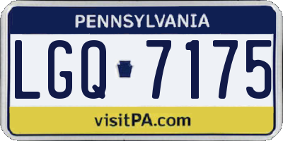 PA license plate LGQ7175