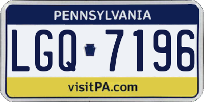 PA license plate LGQ7196