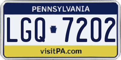 PA license plate LGQ7202