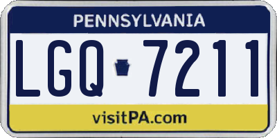 PA license plate LGQ7211