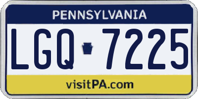 PA license plate LGQ7225