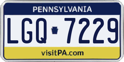 PA license plate LGQ7229