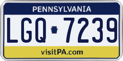 PA license plate LGQ7239