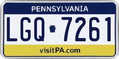 PA license plate LGQ7261