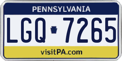 PA license plate LGQ7265