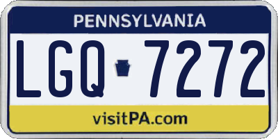 PA license plate LGQ7272