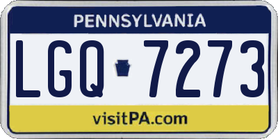 PA license plate LGQ7273