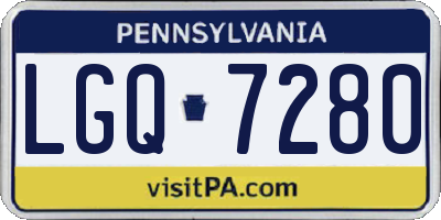 PA license plate LGQ7280