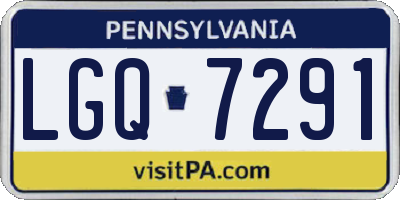 PA license plate LGQ7291