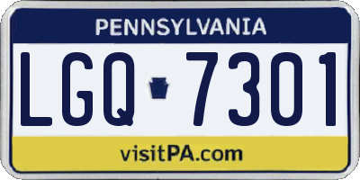 PA license plate LGQ7301