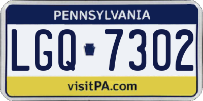 PA license plate LGQ7302