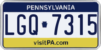 PA license plate LGQ7315
