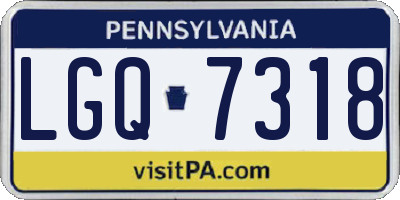 PA license plate LGQ7318