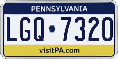 PA license plate LGQ7320