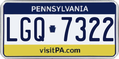 PA license plate LGQ7322