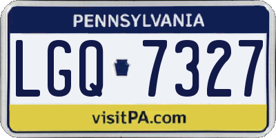 PA license plate LGQ7327
