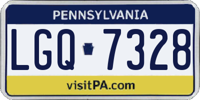 PA license plate LGQ7328