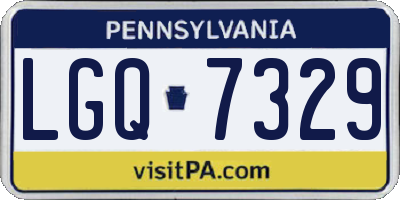 PA license plate LGQ7329