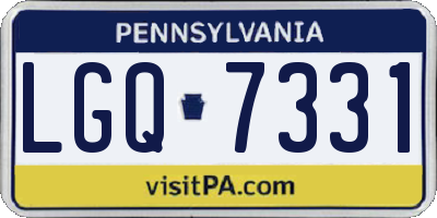 PA license plate LGQ7331
