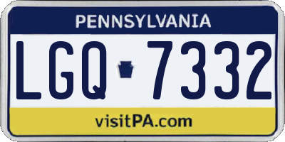PA license plate LGQ7332