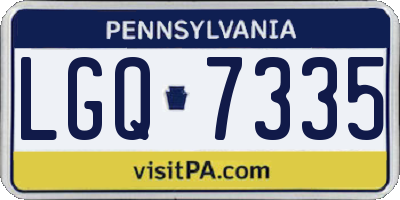 PA license plate LGQ7335
